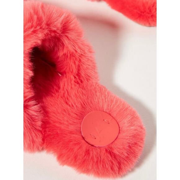 Anthropologie Faux Fur Closed Toe Slippers for Winter Orange Size S/M or 6/6.5 - Picture 5 of 7